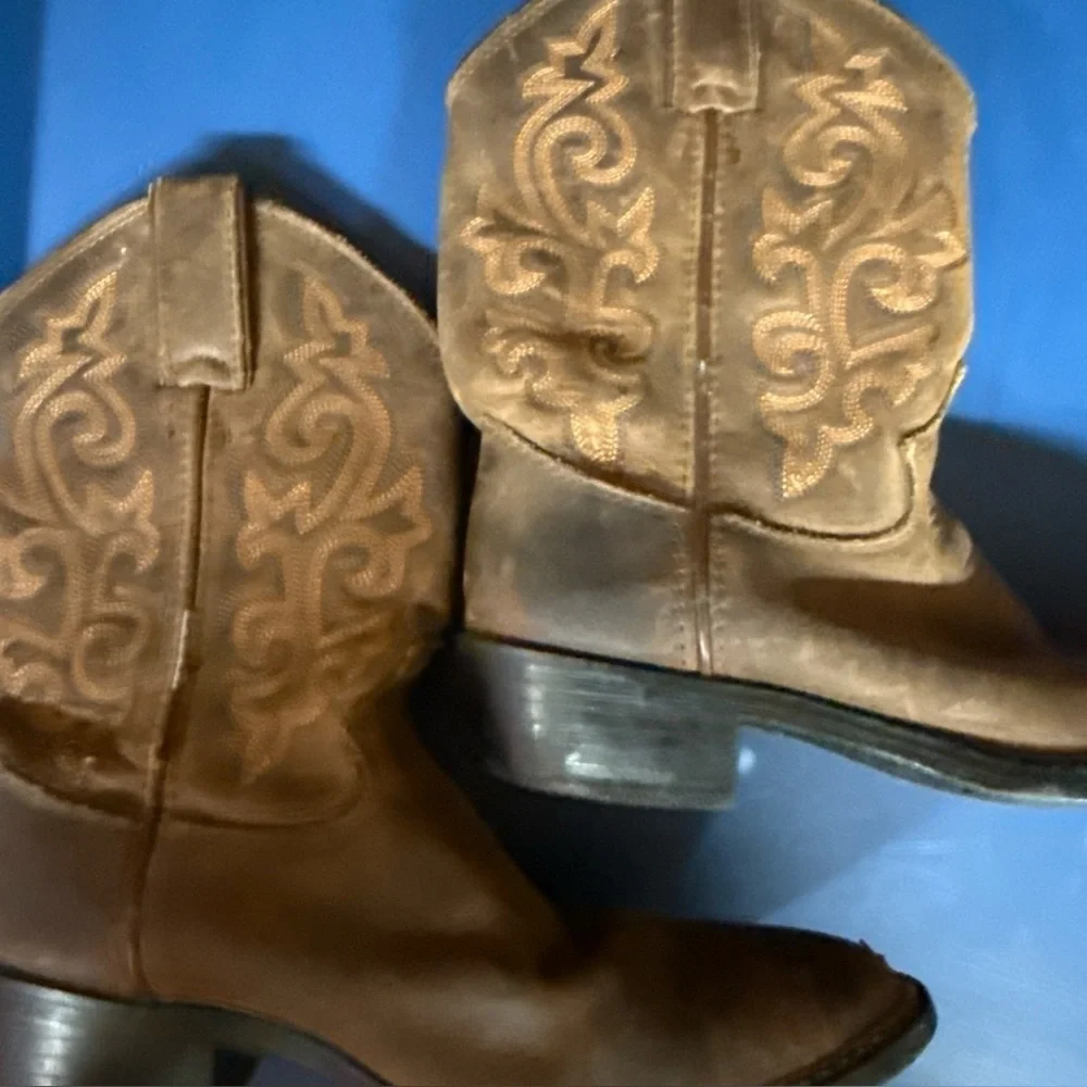 Justin Kids Brown Western Cowboy Boots 12 1/2D Bay Westerner 2253C